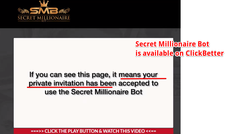 What is Secret Millionaire Bot
