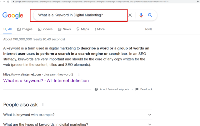 What is a Keyword in Digital Marketing?
