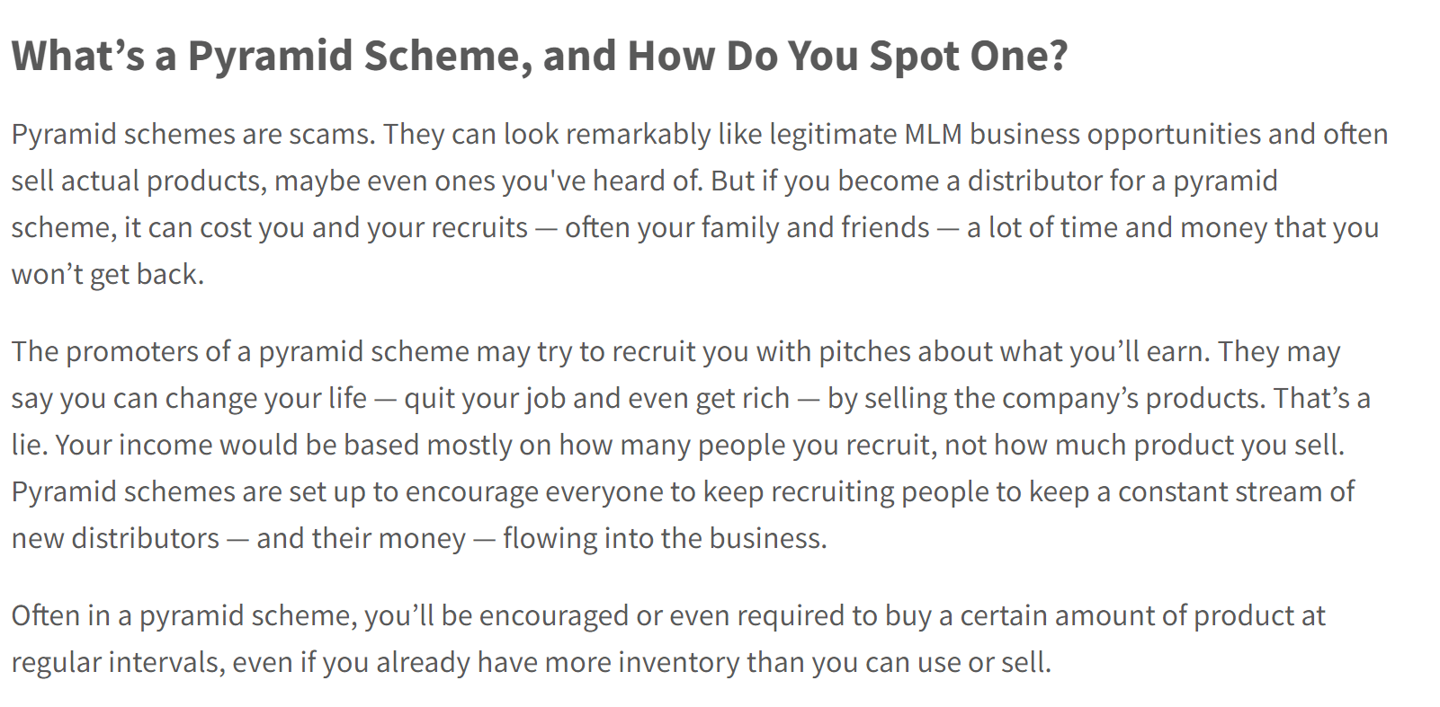 Is MLM the Same as a Pyramid Scheme