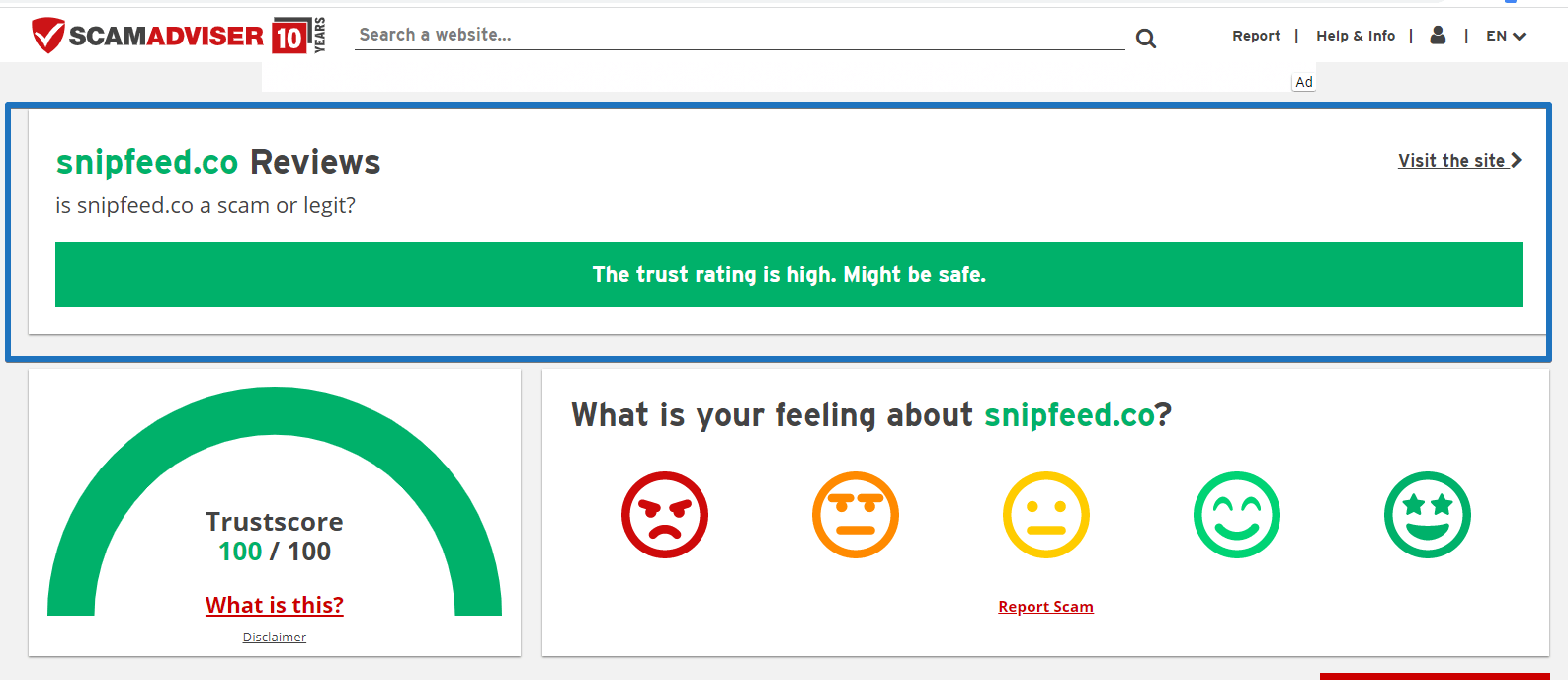 Is Snipfeed co safe
