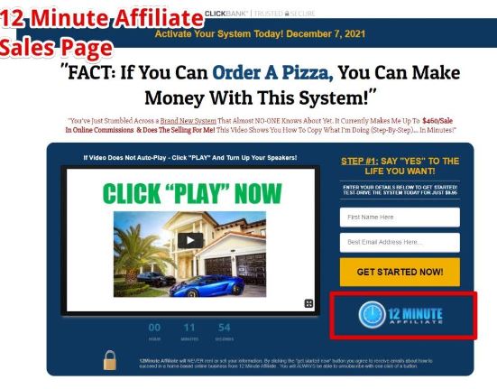 12 Minute Affiliate - Sales Page