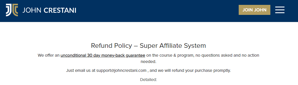 Super Affiliate System - Refund Policy