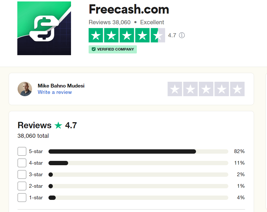 Trustpilot - Freecash Reviews