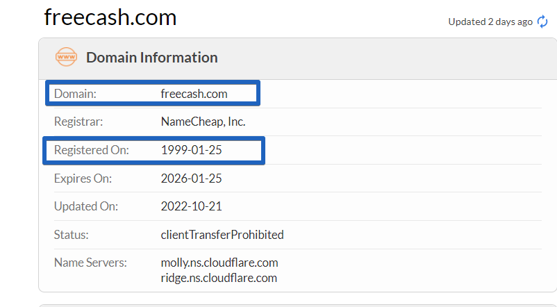 Freecash.com Registration Date