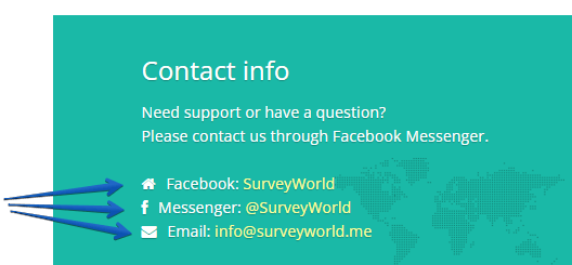 SurveyWorld - Contact Info