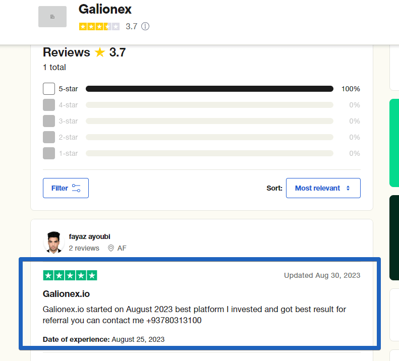 Galionex Reviews