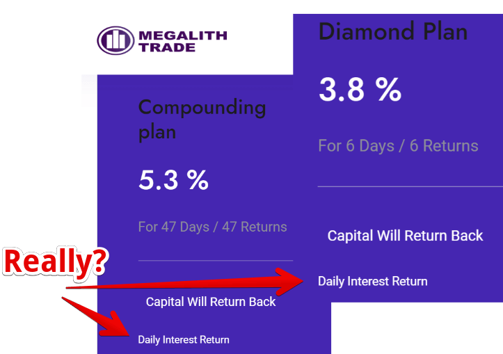 Megalith Trade - Daily Interest Return