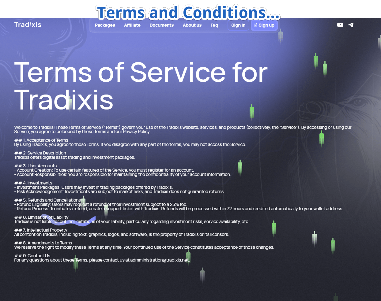 Tradixis Affiliate - Terms and Conditions