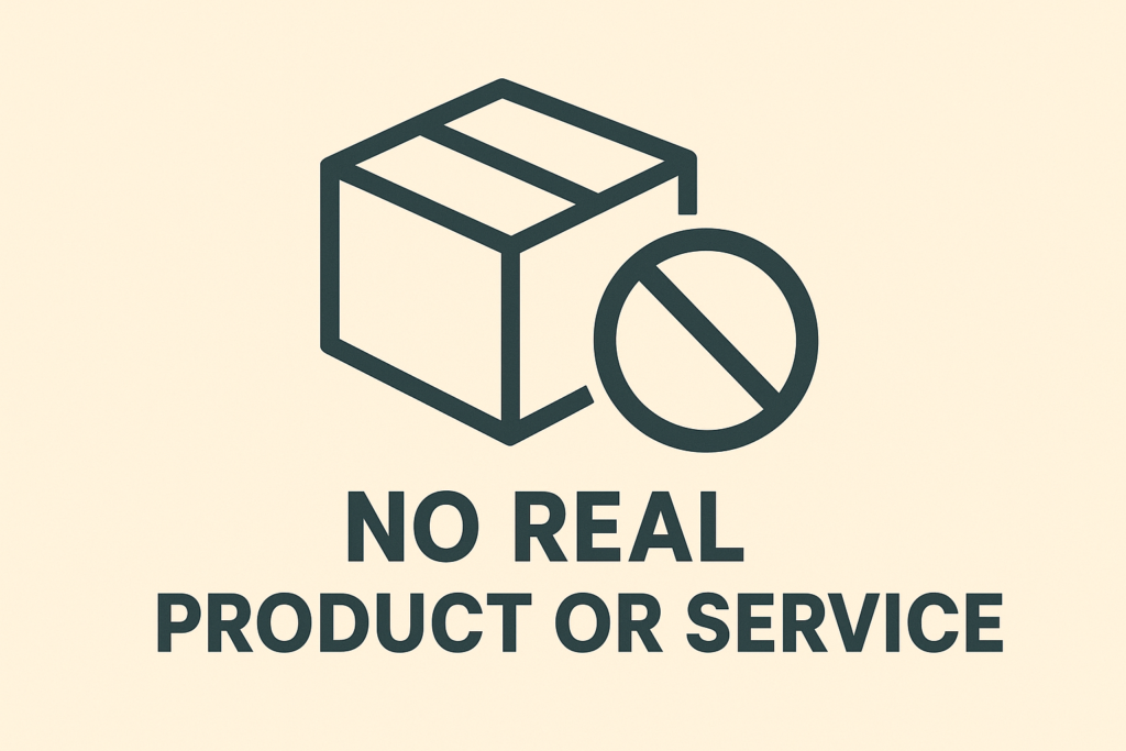 No Real Product or Service