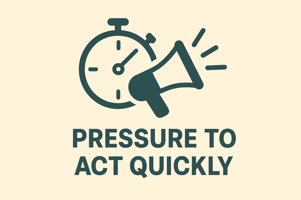 Pressure to Act Quickly