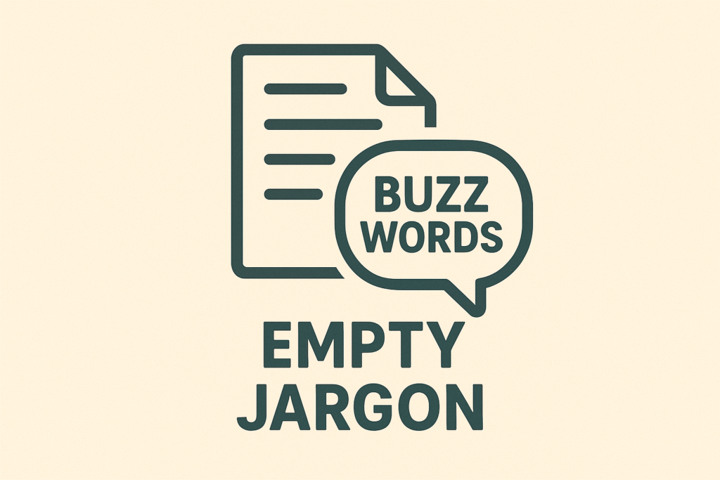 Using Trendy Buzzwords Without Real Substance